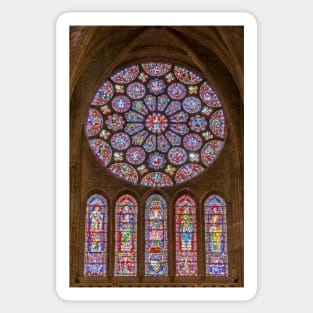 Rose Window of the Southern Transept of Chartres Cathedral, France Sticker